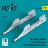 RESKIT RS32-0604 US weapon adapter for Su-27 Flanker (2 pcs) (GBU-39 SDB, GBU-62 (JDAM-ER)) (3D Printed) (1/32)